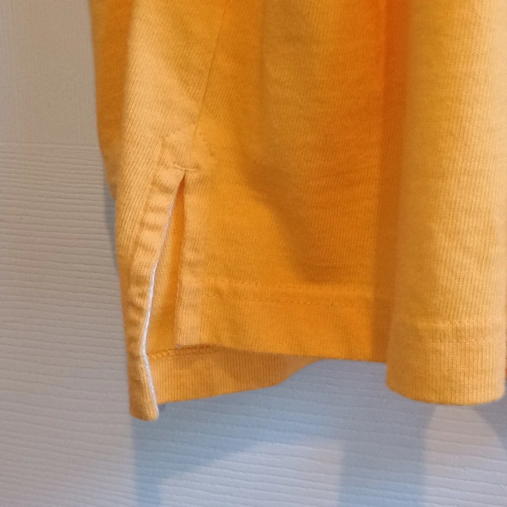 Tommy Hilfiger Men's Long Sleeve‎ Rugby Shirt Yellow Navy White Stripe XL - Picture 4 of 9